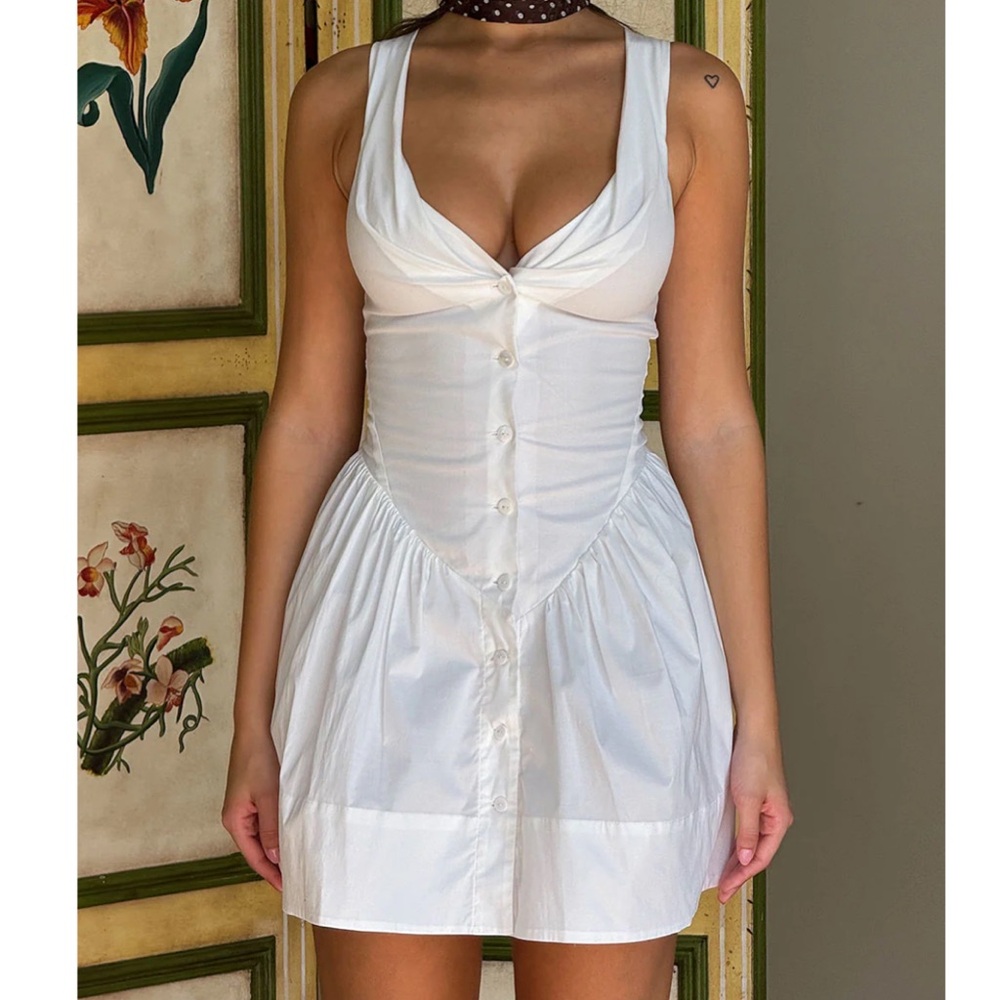 Frankie’s Bikinis - Charlotte Corset Mini Dress - White